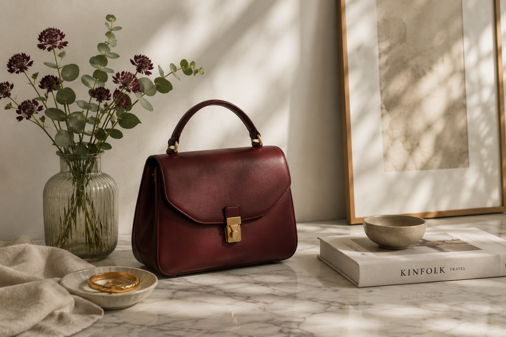 rote kleine Tasche